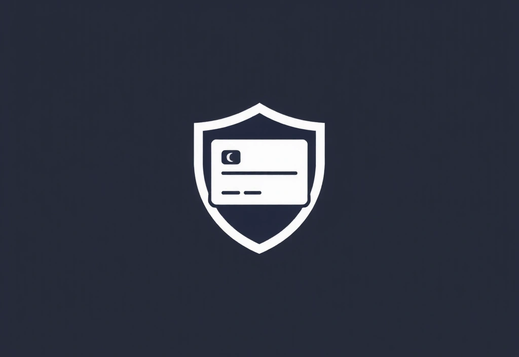 A secure payment icon, featuring a shield and a credit card, symbolizing safe and protected transactions.