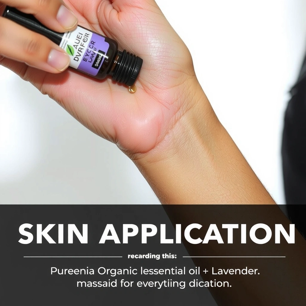 Pureenia Organic Lavender Essential Oil being applied to skin